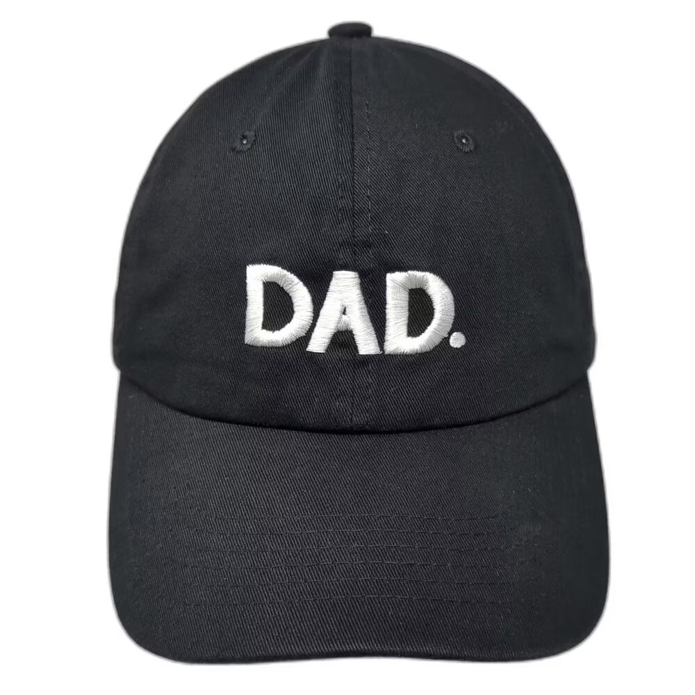 PAG Baseball Cap Black White OS Cotton Embroidered Dad Hat Adjustable Slideback
